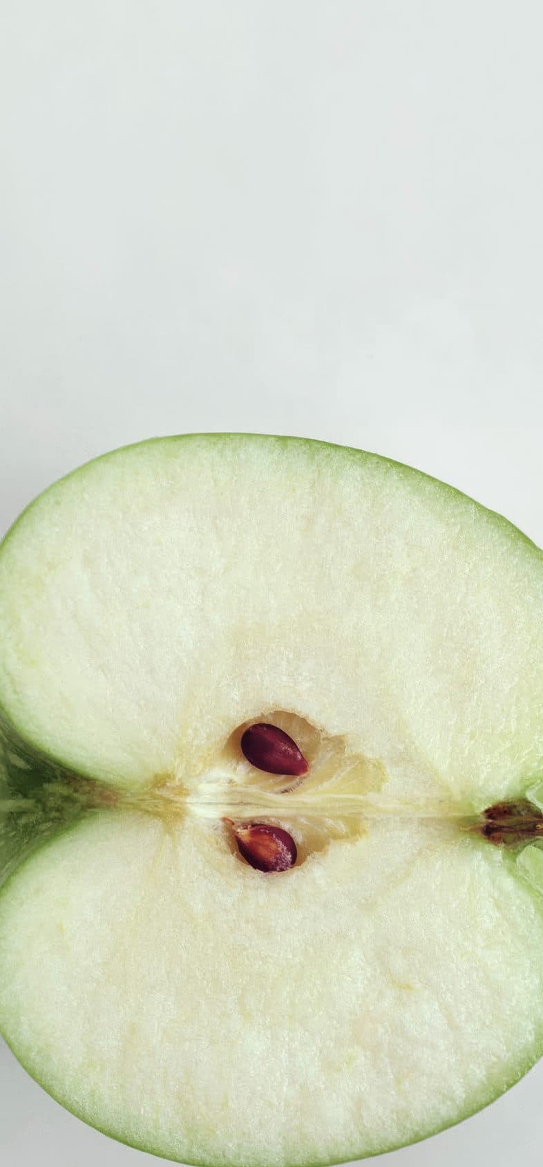 Apple cut in half
